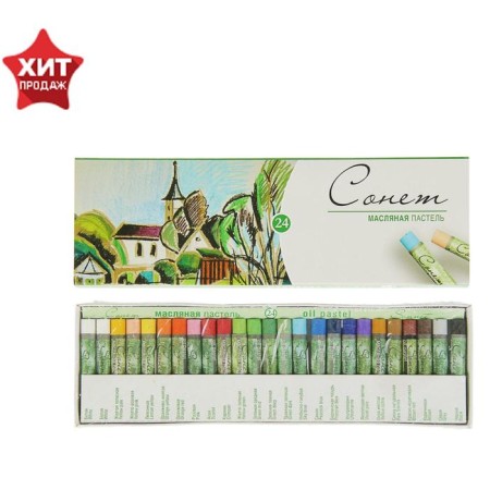 Oil pastel, "sonnet", 24 colors, 9/59 mm, round