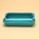A medium toilet with an side and a mesh of 36 x 26 x 9 cm, tray+grid+side turquoise