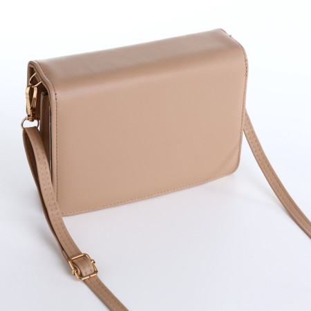 Women's bag with lightning, beige color-5