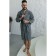 Tainted male bathrobe, size 46, gray color