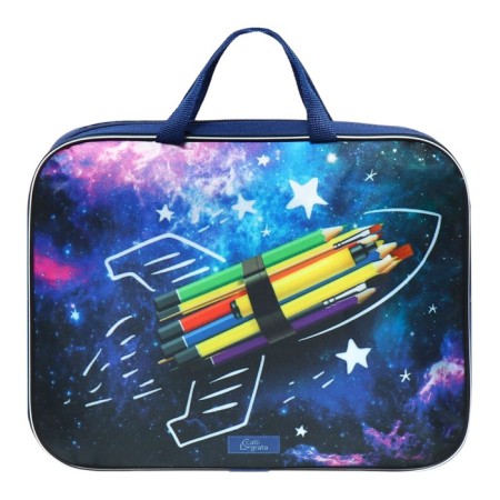 Folder with handles Textile A4, 350 x 270 x 70 mm, calligrata "Cosmos"-6