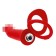 Double penetration Penet Black & Red toyfa, 19 cm, silicone, red