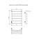 Electric towel "Sanprise" Classic P6, 450x600 mm, with a shelf, right, chrome
