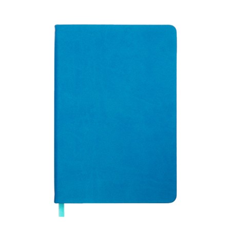 Leduced Diary A5, 140l, Cage, leatherette, elastic band, yellow cut, blue-2