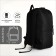 Youth backpack with lightning, external pocket, black color