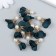 Decor for creativity Textile "Flower with pearls. Coniferous" set 10 pcs 2.5 cm