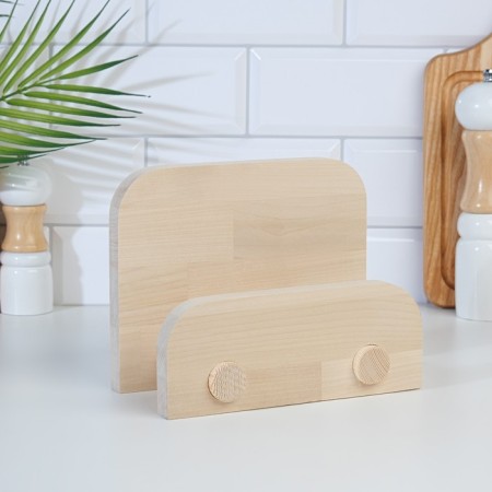 A set of cutting boards from birch on a stand, 2 pcs, 18x26 and 23x34 cm-3