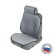 Nabbage on the front seat, velor, size 55 x 150 cm, gray