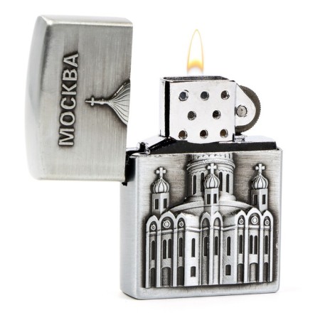 Gas lighter "Moscow", piezo, silver-1