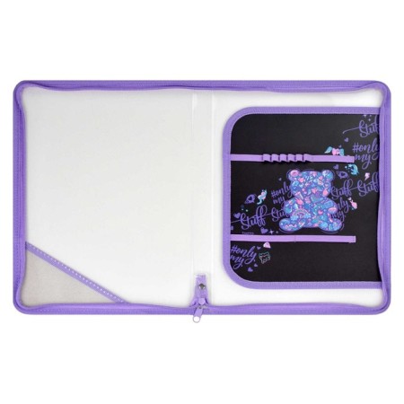 Labor folder A4, 328 x 228 x 25 mm, lightning around, folding bar, plastic, phoenix "marmalade bear"-4