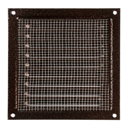 Ventilation grate Zein Lux RM1515M, 150x150 mm, with a grid, metal, copper antik-5
