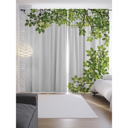 Photostes "Frame from leaves", Saten, size 145x265 cm, 2 pcs