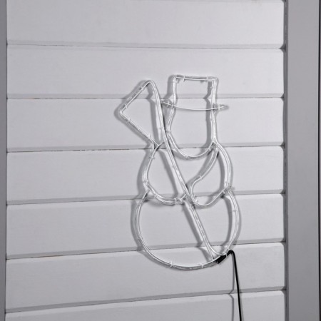 LED figure "Snowman", 48 × 52 cm, Duralight, 60 LED, 220 V, glow white/warm white/blue-1