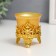Climber Plastic, glass "Lotus flower" gold 6.5x6x6 cm
