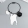 Acryl keychain on a cable with a bell "couple. Millennials" 10x5 cm