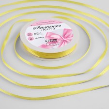 Satin tape, 3 mm × 45 ± 1 m, color yellow No. 15