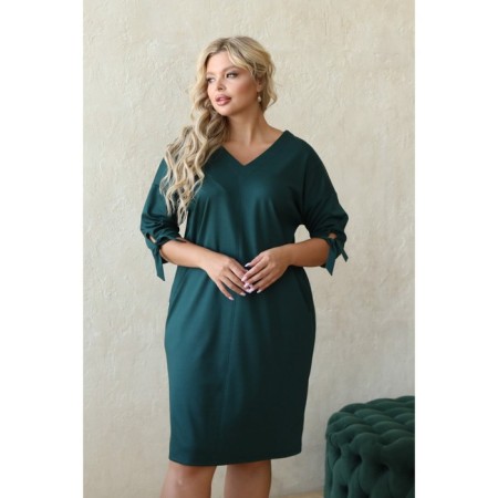 Women's dress, size 48, green color-14