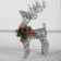 LED figure "silver deer" 25 × 30 × 10 cm, metal, AAX3 batteries (not in the kit), glow warm white