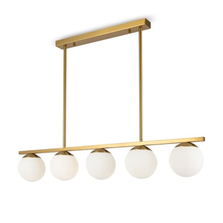 Suspended lamp Freya Fr5199PL-05BS Zing, 900x130x750 mm, E27, 5x60W, brass color-1