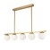 Suspended lamp Freya Fr5199PL-05BS Zing, 900x130x750 mm, E27, 5x60W, brass color