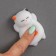 Anthistress label "cat", white color