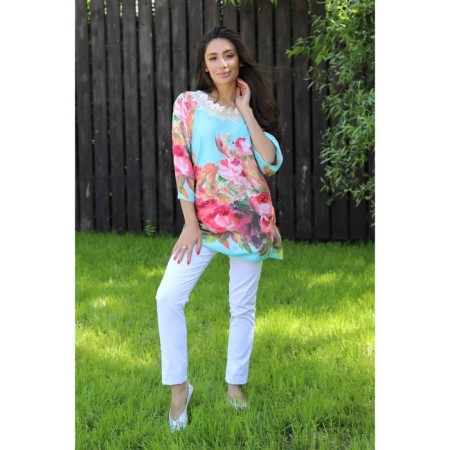 Female blouse, size 42, pink color-6