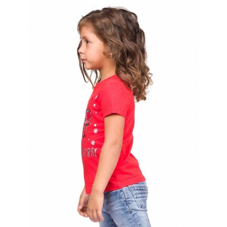 T -shirt for girls, height 86 cm, red color-1