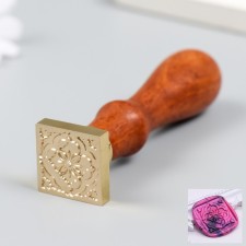 Printing for wax with a wooden handle 