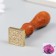 Printing for wax with a wooden handle "openwork flower" 9x2.2x2.2 cm