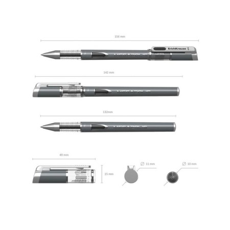 Gel pen Erichkrause Megapolis Gel, black ink, node 0.5 mm, letter line 500 meters-8