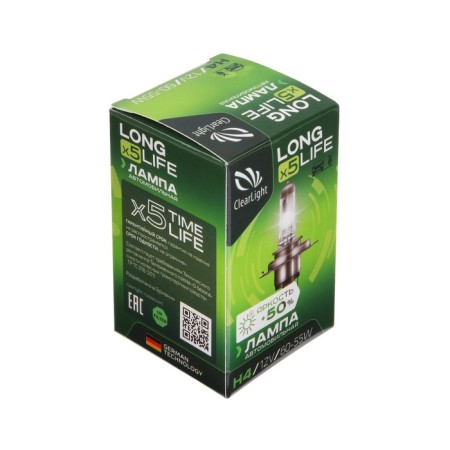 Car lamp Clearlight Longlife, H4, 12 V, 60/55 watts-7
