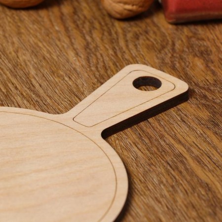 The board is cutting two -sided, round, with a pen, 22 × 14.6 × 0.6 cm-1
