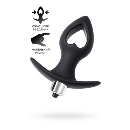 Anal vibrovalter extensor Popo pleasure by toyfa cordis s, silicone, d = 4 cm, 10 cm, color is black-6