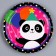 Paper plate "Panda with balls", in a set of 6 pcs.