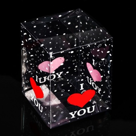 Folding box from PVC I Love You, 12 x 12 x 15 cm-1