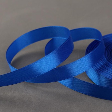 Satin ribbon, 12 mm × 33 ± 2 m, color blue No. 040