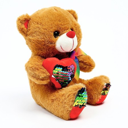Soft toy "Mishutka", 25 cm, with sequins, Mix color-1