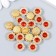 Decor for creativity plastic "Rubin Flower" set 20 pcs 1.2x1.2 cm