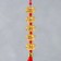 Plastic suspension, textile bell "Five Chinese flashlights" 43 cm