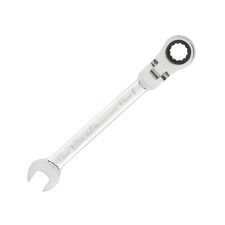 Combined rattling key Matrix 14865, CRV, articulated, mirror chromium, 13 mm