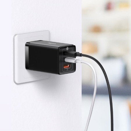 Charger 65W Baseus Gan5 Pro Fast Charger 2c + U + Type-C 1m cable-4