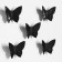 Wall -wall decor "Butterflies" 11 cm x 13 cm, black, (set 5 pcs)