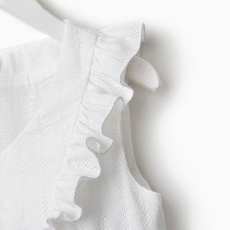 Sleeveless dress Minaku color white, height 92 cm-2