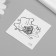 Tattoo on the body Black "Cat with a ball" 6x6 cm