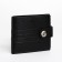 Male purse for magnet, department for bills, for maps, for coins, black color
