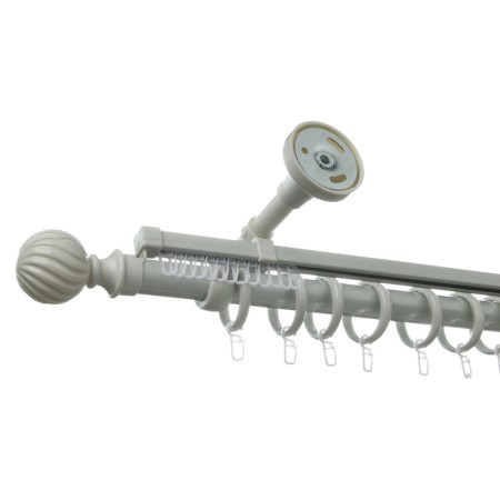Binide cornice “Era-28”, 180 cm, d = 28 mm, with U-lure, color white ash-2