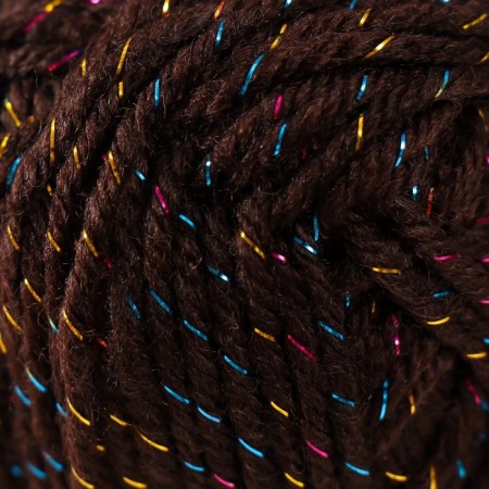 Yarn 70% acrylic, 30% silk "Softy Shine" 50 g 85 m color 43 dark chocolate-2
