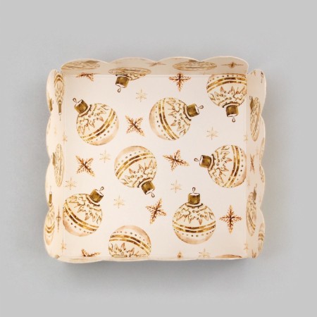Cookie box, confectionery packaging, "miracles happen", 7 x 7 x 3 cm, new year-4