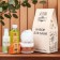 Gift set "5 in 1" Scrub, shampoo, soap, milk, washcloth white