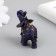 Polystone souvenir "Blue-violet elephant with a blanket and gold" 4x2x4 cm
